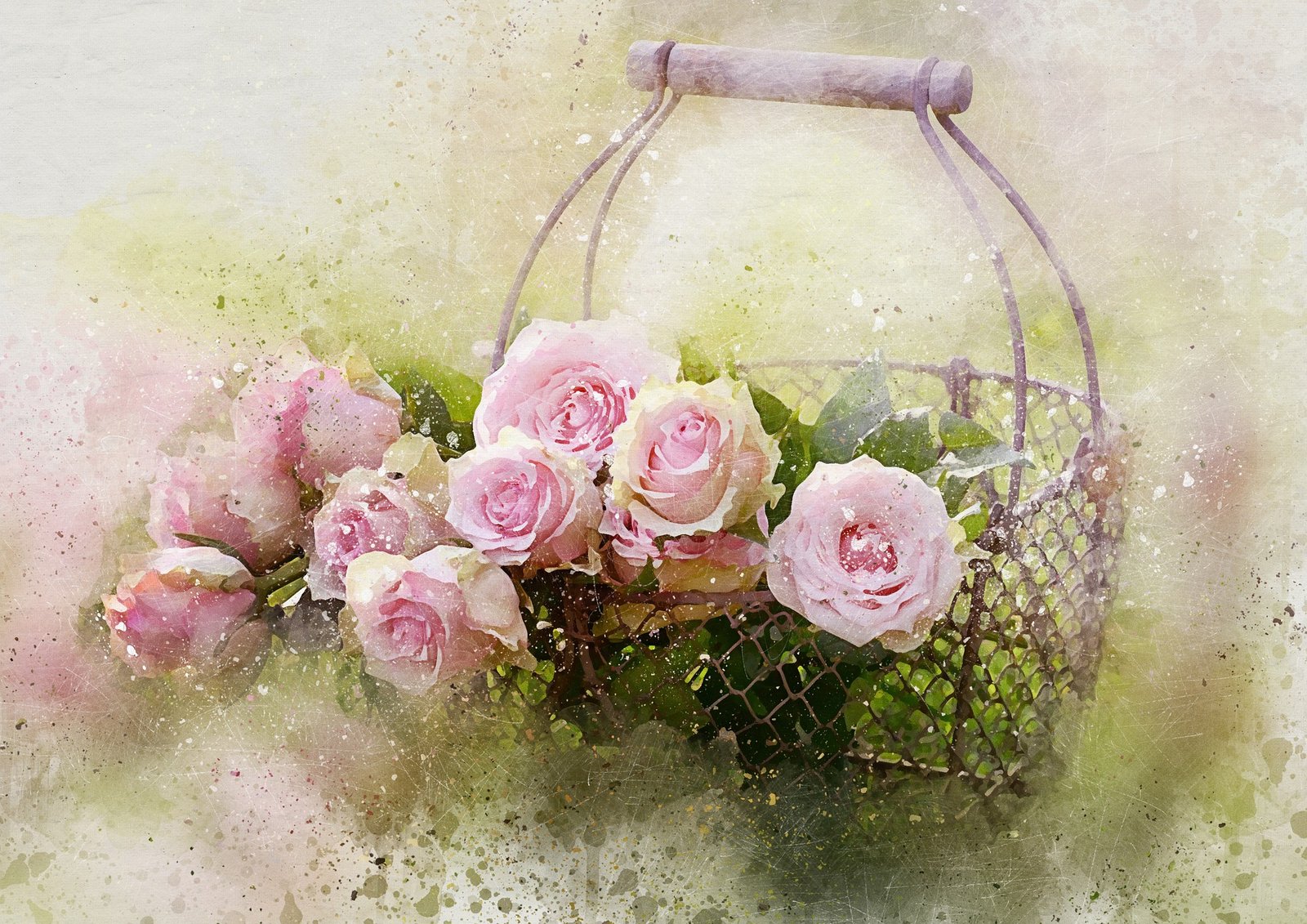 watercolor-roses-and-basket