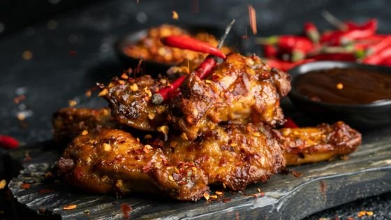 crispy and juicy perfectly baked bbq chicken wings